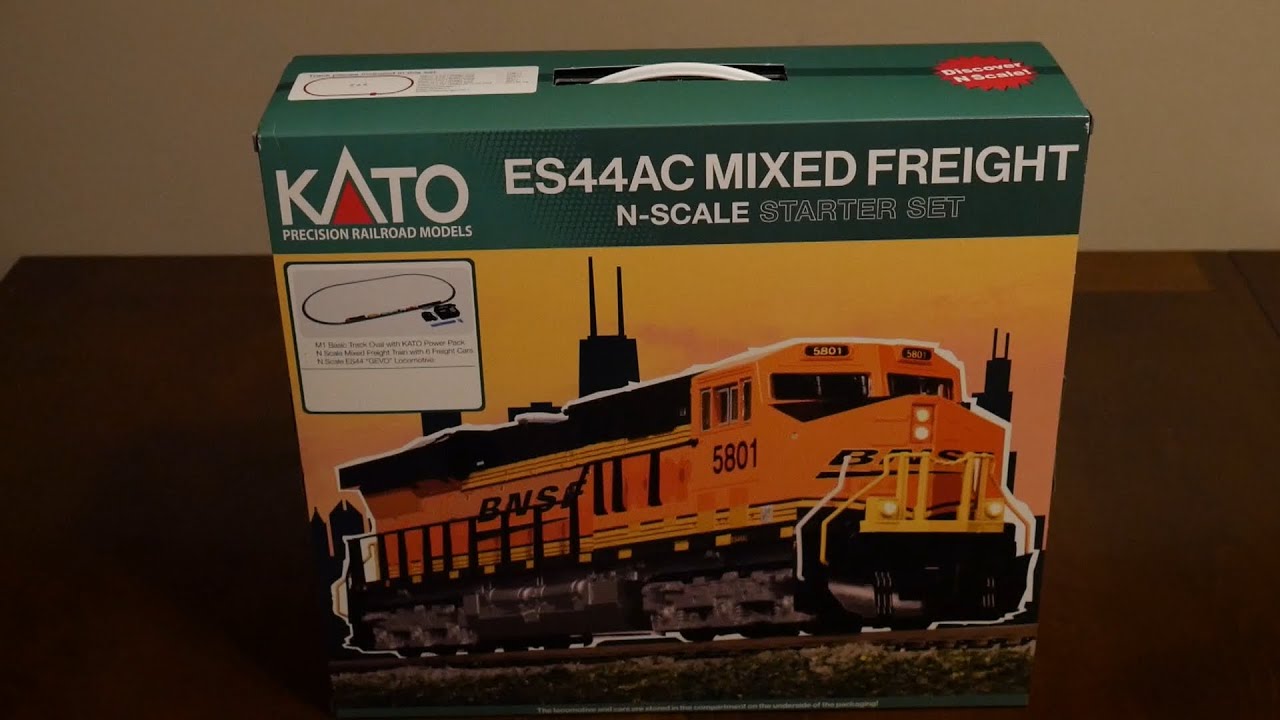 Kato N Scale ES44AC Mixed Freight Starter Set Unboxing - YouTube