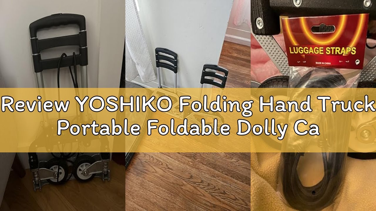 Review YOSHIKO Folding Hand Truck Portable Foldable Dolly Cart Aluminum Luggage Cart Trolley Cart Bl