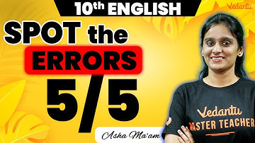 10th English | Spot the Errors 5/5 | Public Exam 2025 | Asha ma