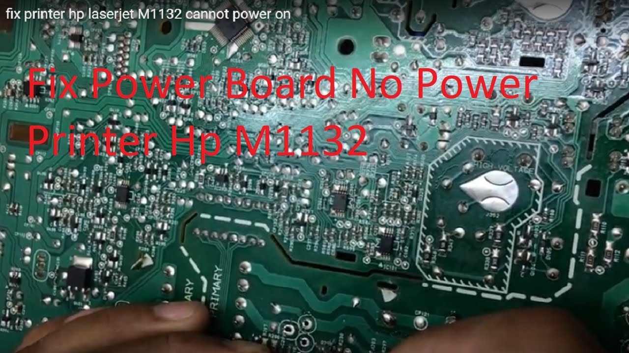 HP LaserJet Pro M1132 cannot power on repair - YouTube