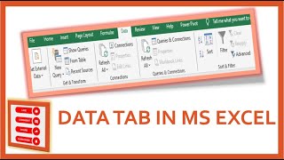 DATA TAB(GET EXTERNAL DATA|| CONNECTIONS||SORT& FILTER BLOCKS )(PART 1) IN MS EXCEL Guide