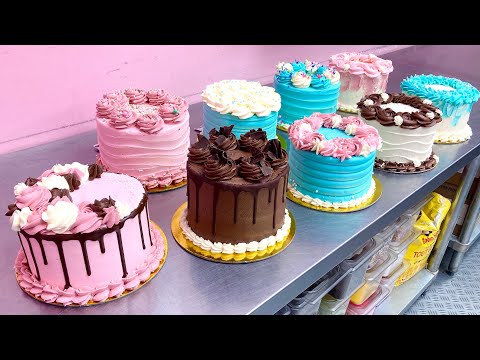 Decorating 9 Cakes