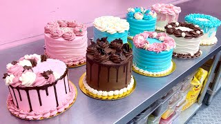 Decorating 9 Cakes In One Hour No Talkingno Musicno Edits