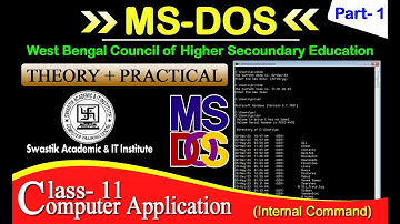 MS-DOS/Command Prompt-Tutorial | Disk Operating System | WBBHSE Class-11 | Internal Command |#msdos