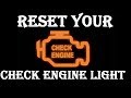 How to Reset Your Check Engine Light in Your Vehicle - All Models - Up to 2021 Models