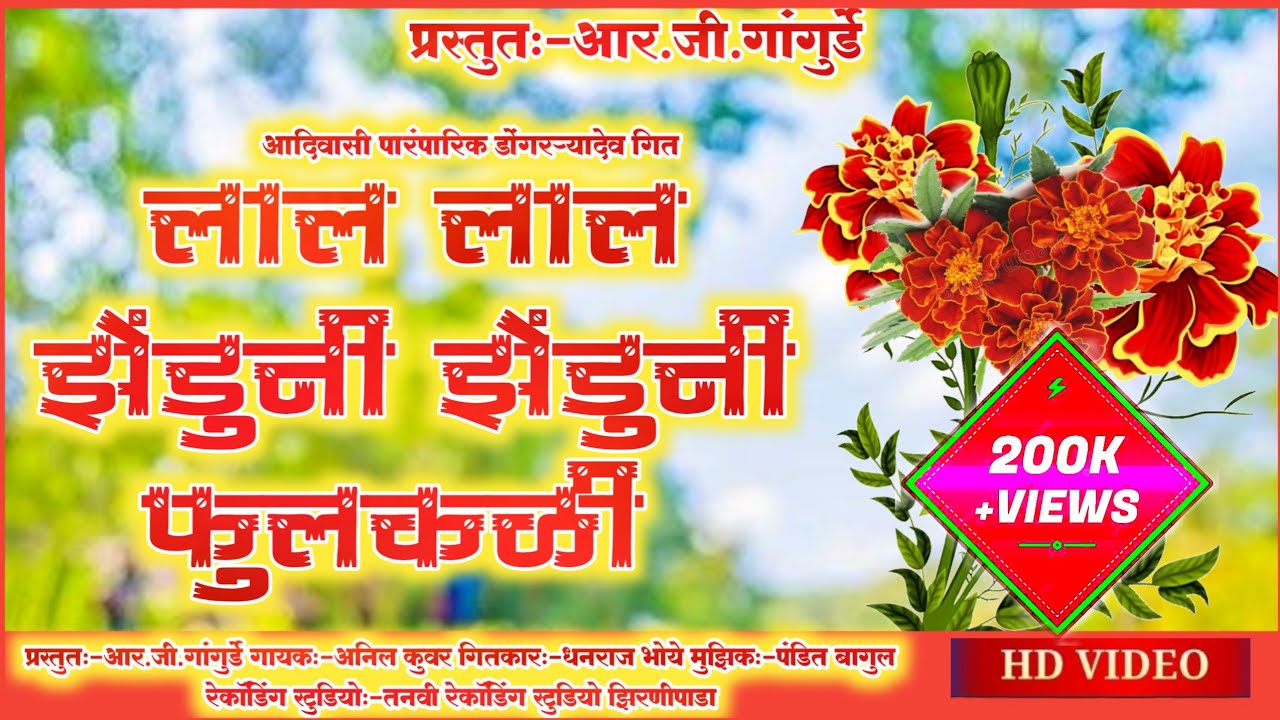 लाल लाल झेंडुनी झेंडुनी फुलकळी Dongryadev songs 2024 RG Gangurde