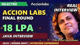 Accion Labs Java Final Round Interview | 18 LPA Selected | Real Interview Experience