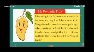 My favourite fruit English composition Std 2