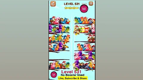 #bird #sort 2 #color #puzzle #level 531 #birdsort #colour #gaming #viral #trending #shorts #solution