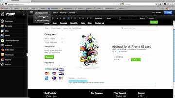 Editing a product in a CMS - Evance 3.2 ecommerce