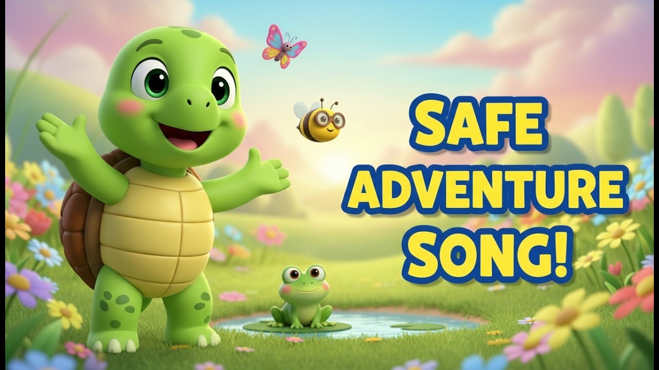 Turtle Tom’s Safe Adventure Song 🐢 | Kids Safety Song | Nursery Rhymes & Learning Songs for Kids