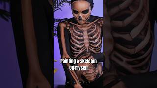 Heres How I Did My Skeleton Halloween Body Paint