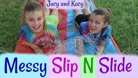 Slip N Slide Challenge ~ Summer 2017 ~ Jacy and Kacy