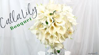 3 Easy Step Cascading Calla Lily Bridal Bouquet | Budget Weddings | DIY Tutorial