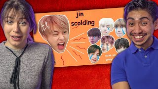 BTS Jin Scolding His Members ft. TXT for 448 Seconds Straight  Hilarious Couples Reaction!