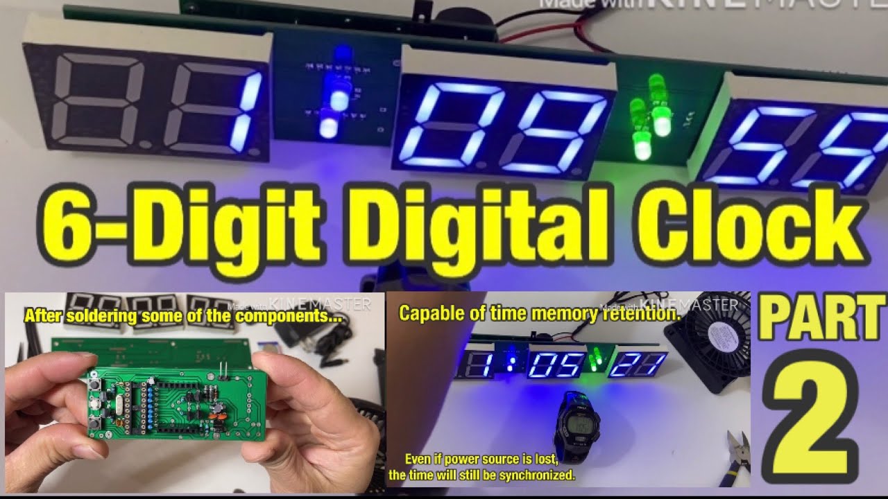 6Digit Digital Clock How to make Digital Clock Part 2 (AT89C2051