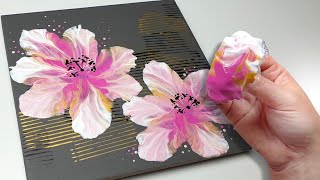 (884) Unique background & Beautiful flowers | Easy painting ideas | Designer Gemma77