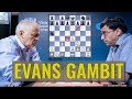 Garry plays the evans gambit  kasparov vs anand  riga 1995