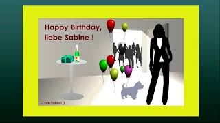 Happy Birthday, liebe Sabine ! (29.September) Feuerwerk & Champagner im Büro !