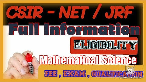 Csir Net/Jrf MATHEMATICS INFORMATION || JrfNet 2020 | BY SHAILY BANSAL