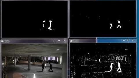 background subtraction, OpenCV, (MOG, MOG2, GMG algorithm)