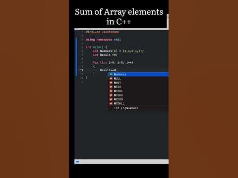 Find the Sum of All the Elements of an Array in c++ | #C++ #Program ...