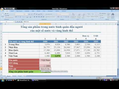 Excel - Tìm kiếm dữ liệu trong bảng 2 chiều (Index & Match) | Hanh Le