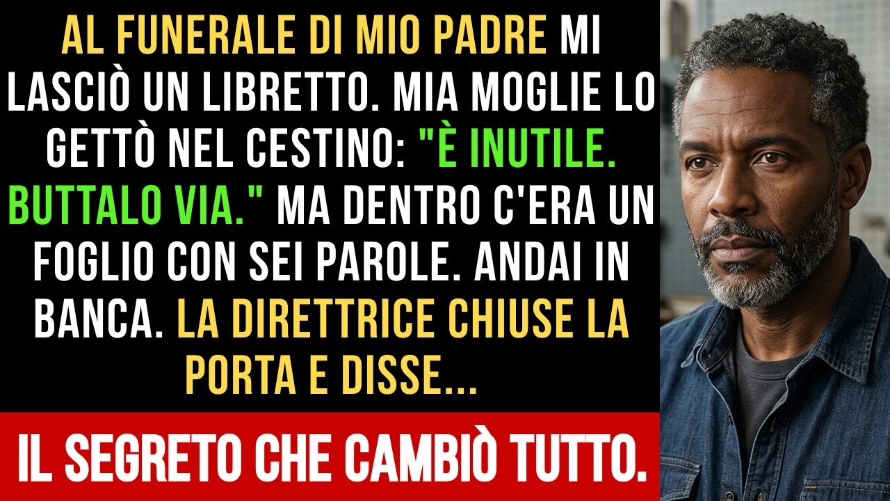 Mio padre è morto tre settimane fa e l'ultima cosa che mi ha lasciato era una scatola rossa nella sua garage. Dentro ho trovato un libretto bancario con quasi due milioni di dollari sopra. Quando...