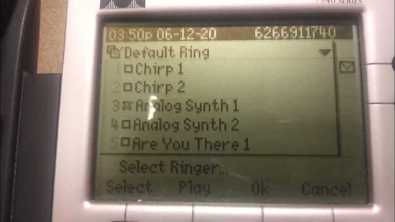 Cisco IP Phone 7940G Series Ringtones YouTube