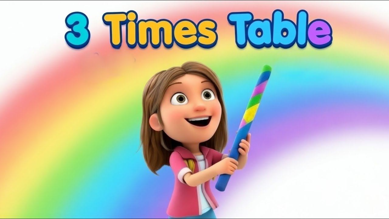 3 Times Table Song || Fun Math Cartoon for Kids