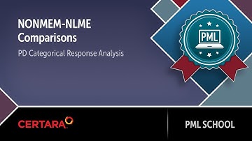 PML School:  NONMEM NLME Comparisons PD Categorical Response Analysis
