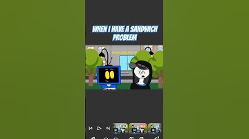 When i have a sandwich problem 🥪❓ #shorts #edit #animation #flipaclip