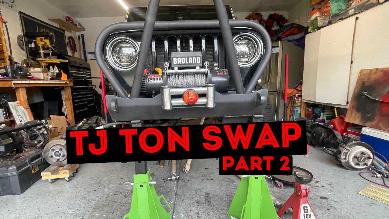 STRETCHED Jeep TJ One Ton Swap Part 2 14 bolt rear and front axle