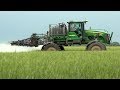 John Deere 4730 Sprayer - Spraying Wheat  | Claas Ares 557 ATZ ; John Deere 6150R