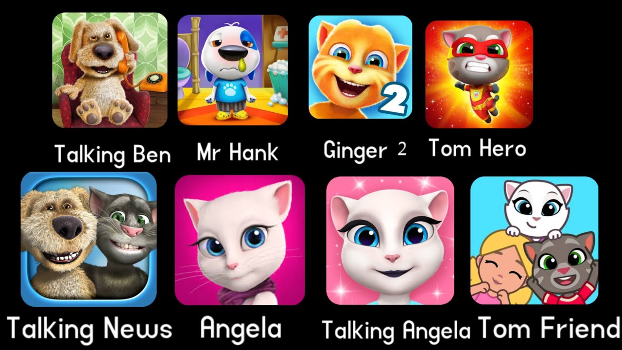 Talking Ben, Mr Hank, Ginger 2, Tom Hero, Talking Angela & Tom Friends Gameplay