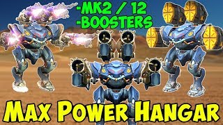 Mk2 /12 & All Boosters Max Power War Robots Hangar Gameplay - WR