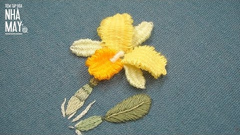 Thêu hoa Phong Lan 3D (How to embroider a 3D orchid flower)