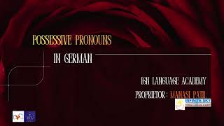 🎯 Possessive Pronouns in German (Nominative) | Mein, Dein, Sein, Ihr | German A1 Grammar 🎯 Possessive Pronouns in German (Nominative) | Mein, Dein, Sein, Ihr | German A1 Grammar