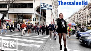 Thessaloniki, Greece 🇬🇷 Walking Tour, City Ambient Sounds 🚶‍♂️ (4k Ultra HD 50fps)