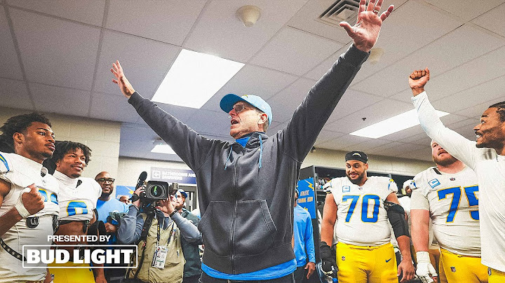 Jim Harbaugh Locker Room Victory Speech After Chargers Clinch Playoff Berth | LA Chargers