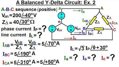 Electrical Engineering: Ch 13: 3 Phase Circuit (23 of 53) Balanced Y-Delta Circuit: Ex 2