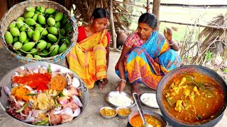 chicken curry with mohua wine fruit santali tribe traditional recipe cooking by tribe women