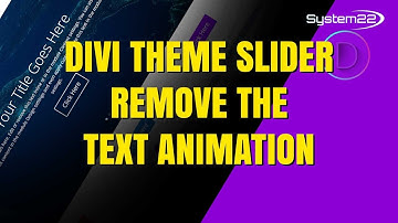 Divi Theme Slider Remove The Text Animation