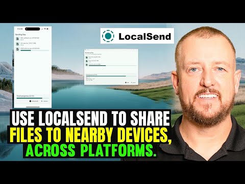 Use Localsend to share files to nearby devices, across platforms.