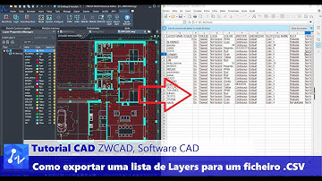 Tutorial CAD: Como Exportar uma Lista de Layers Para um Ficheiro .CSV no Ibercad+ para ZWCAD