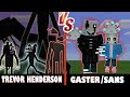 Trevor Henderson Creatures vs. Gaster and Sans | Minecraft (FATHER & SON BATTLE!)