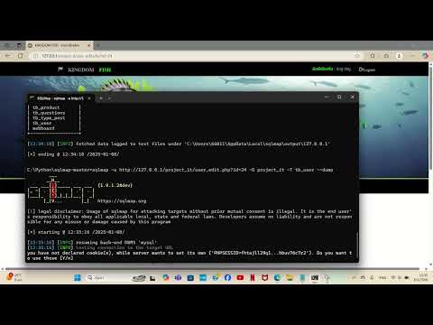 การใช้ sqlmap เพื่อโจมตีช่องโหว่ SQL injection บนเว็บปลา