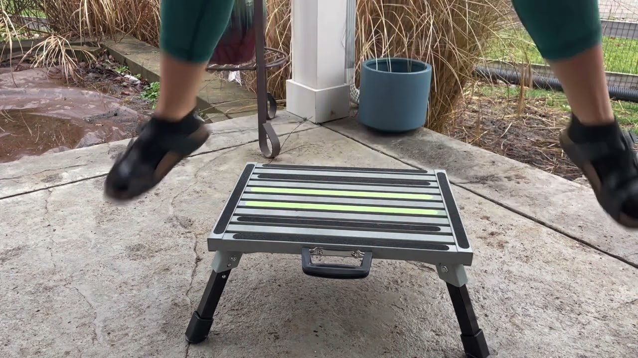 Review of GarfatolRv 19" x 14.3" Large RV Steps, Glow in The Dark Tapes Safety RV Step Stool