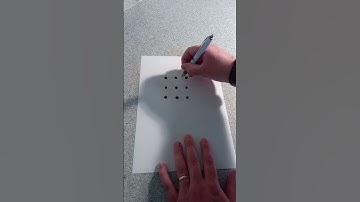 Thumbnail of Puzzle! Draw 4 straight(ish) lines through all dots without taking pen off paper!