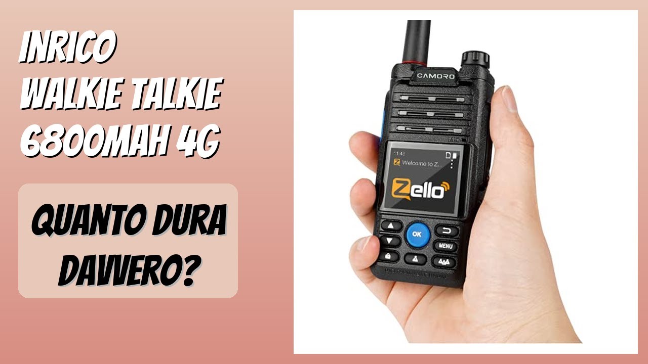RECENSIONE (2025) : Inrico Walkie Talkie 6800mAH 4G. DETTAGLI